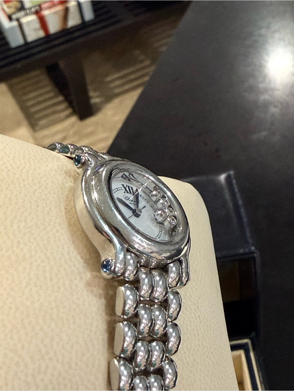 Chopard Silver Women's Stainless Steel Bracelet Watch with Box - Picture 5 of 9